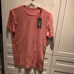 BNWT All Saints Mens Tonic Short Sleeve Crew in dried rose pink.